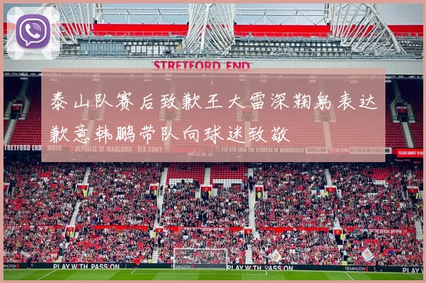 泰山队赛后致歉王大雷深鞠躬表达歉意韩鹏带队向球迷致敬